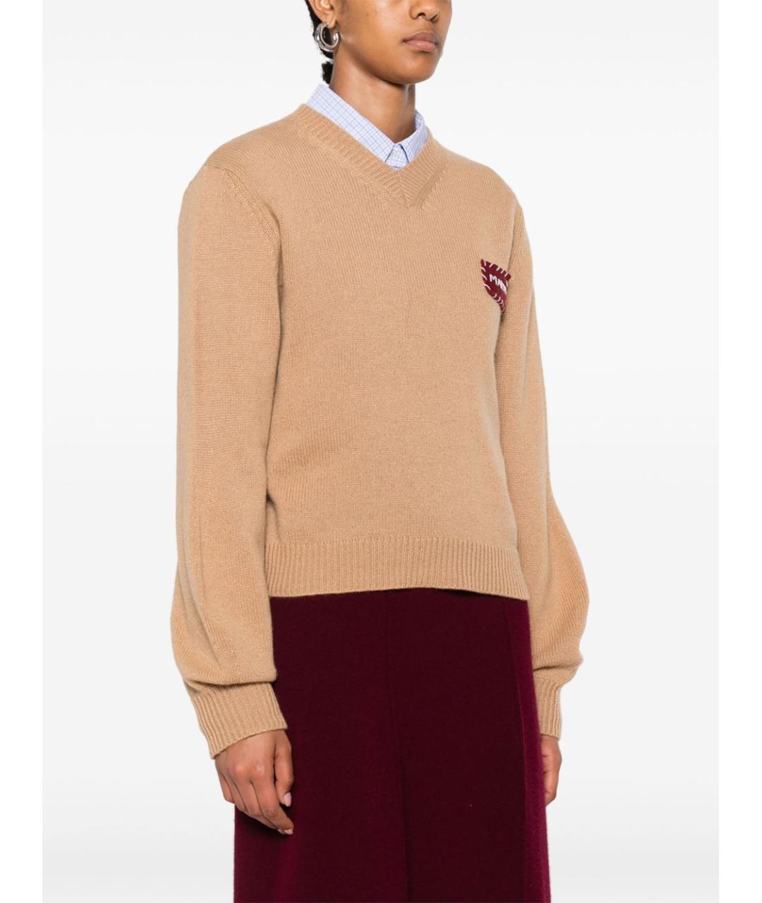 MARNI Коричневый кашемировый джемпер / свитер, фото 3