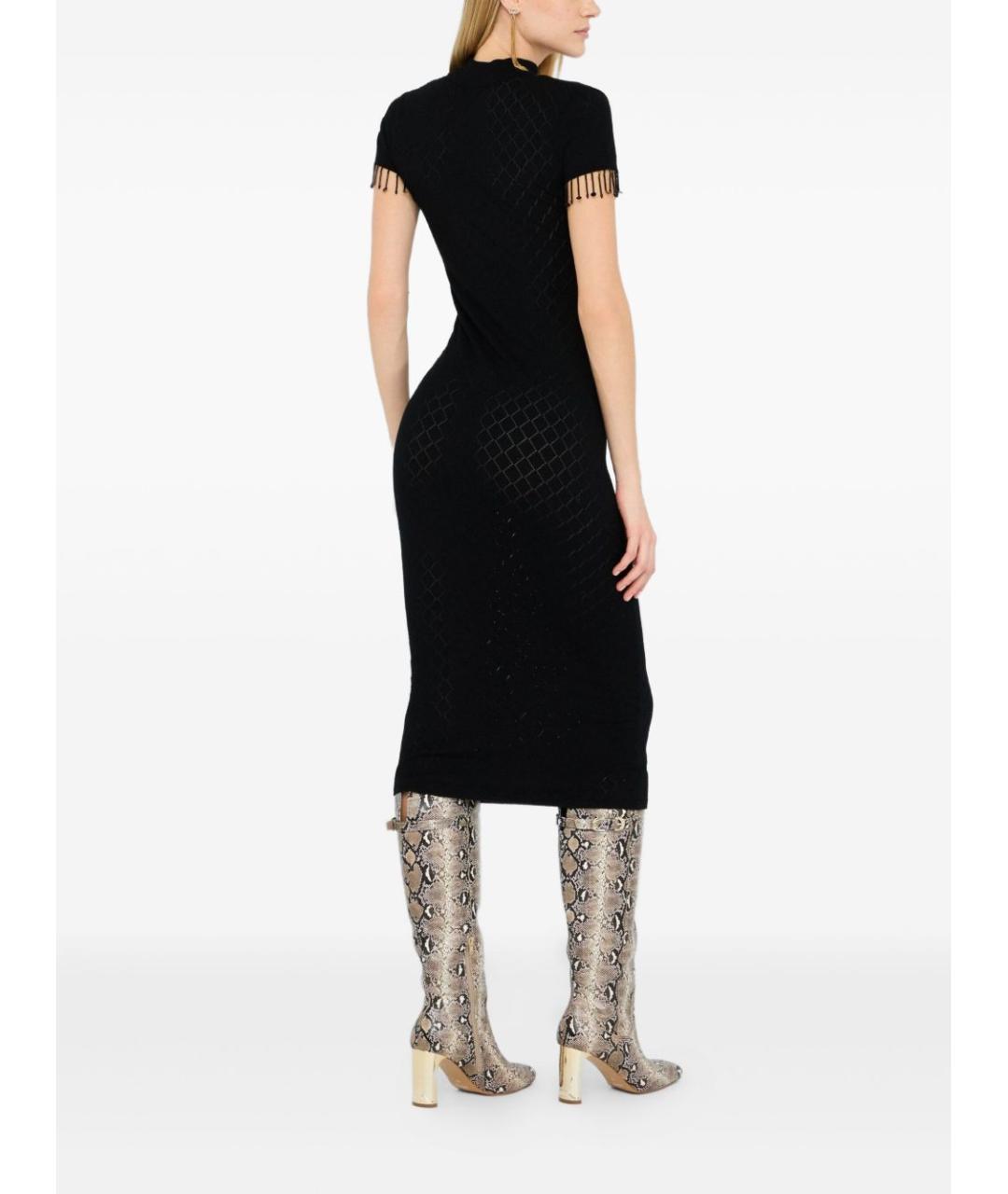 LIU JO Черное вискозное повседневное платье, фото 5