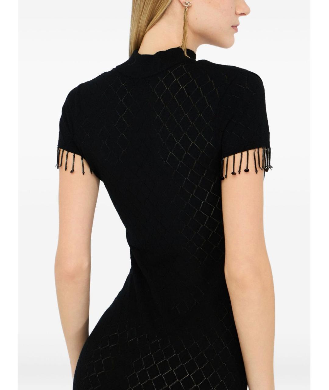 LIU JO Черное вискозное повседневное платье, фото 2