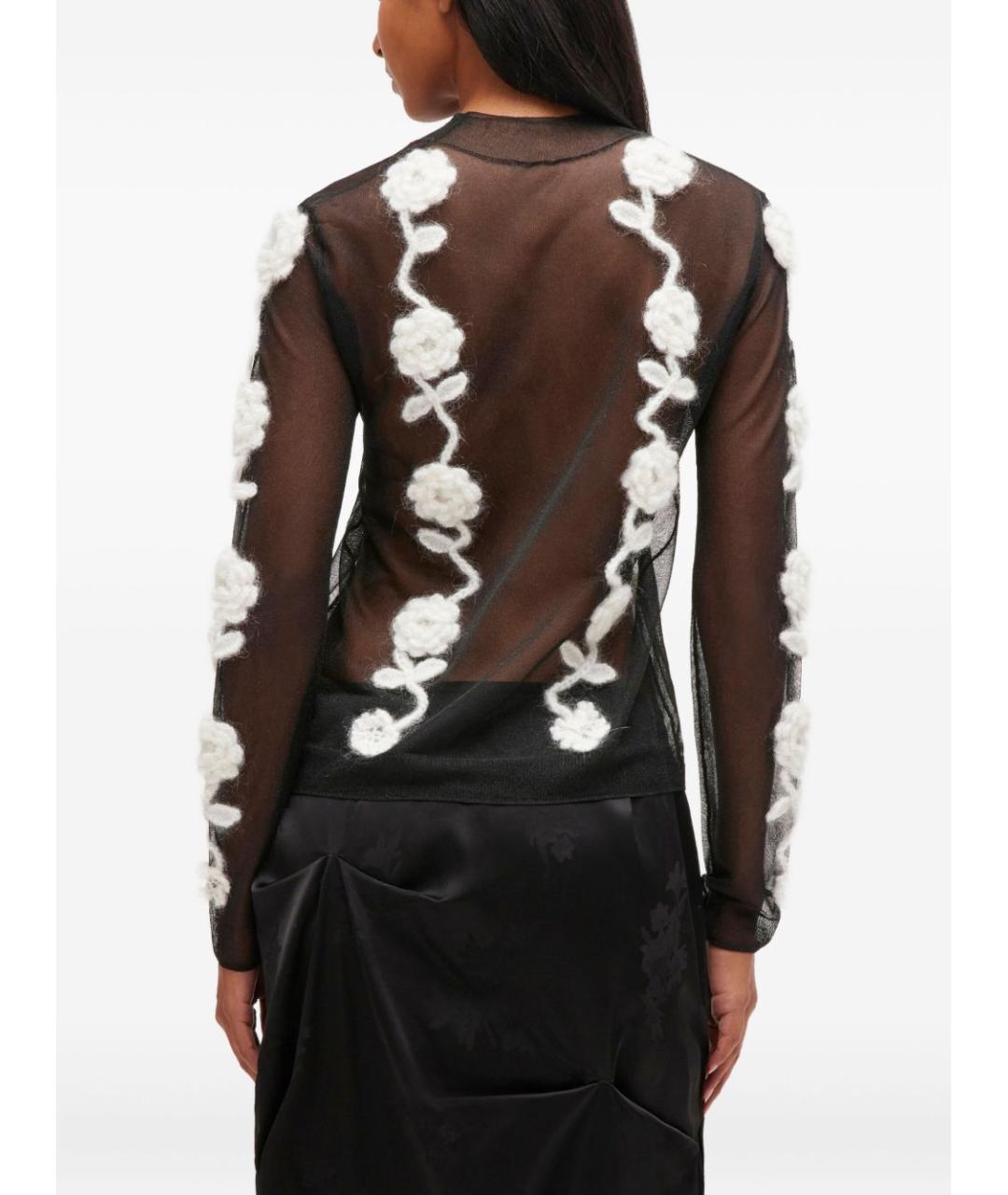 GANNI Черный полиамидовый джемпер / свитер, фото 2