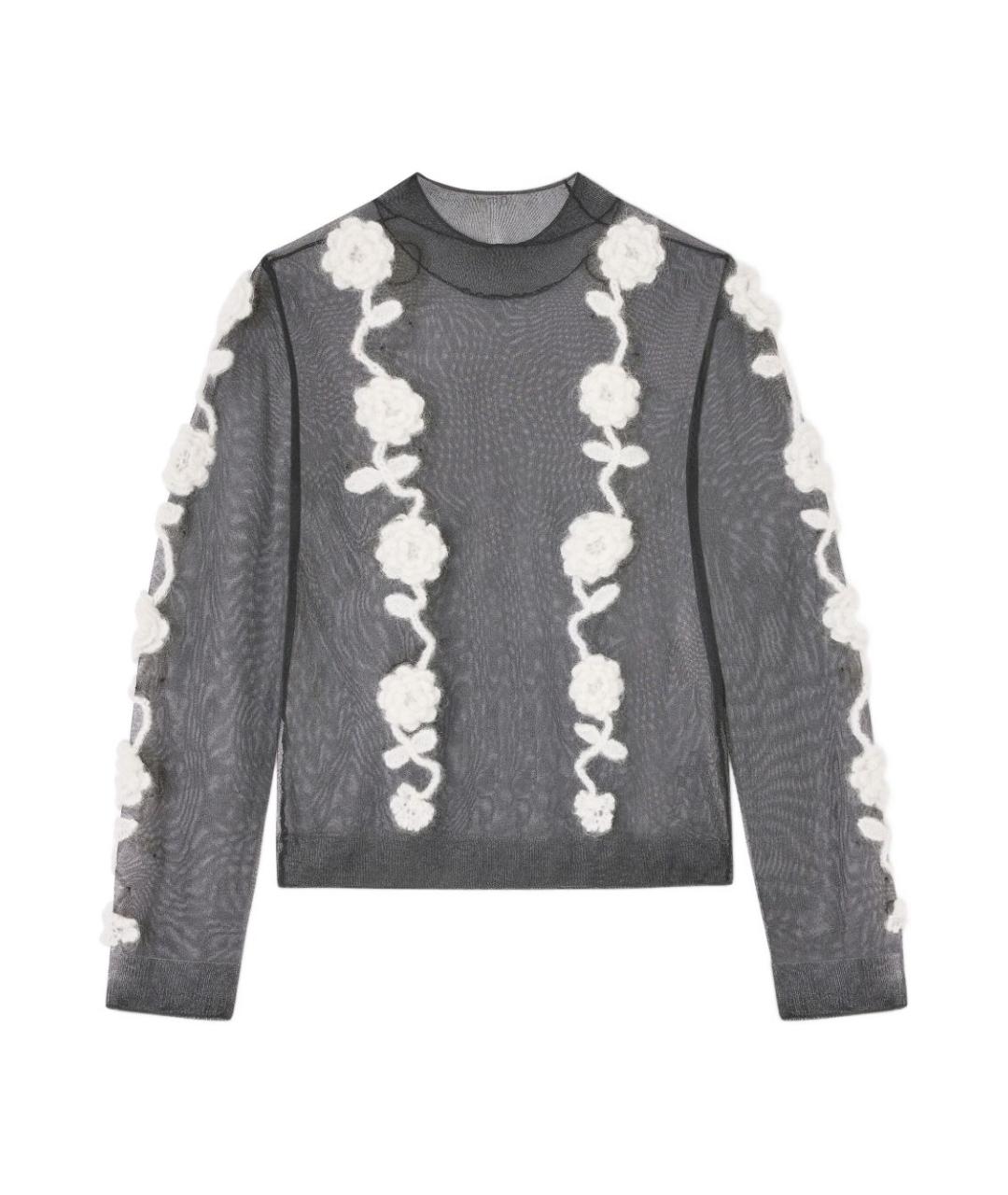 GANNI Черный полиамидовый джемпер / свитер, фото 1