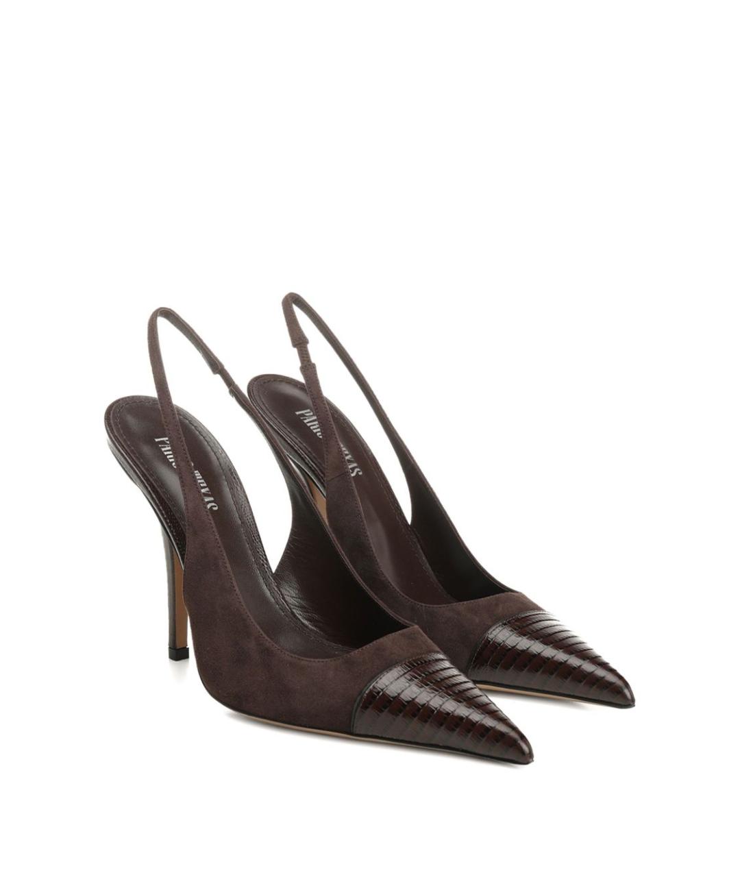 PARIS TEXAS Коричневые кожаные туфли, фото 4