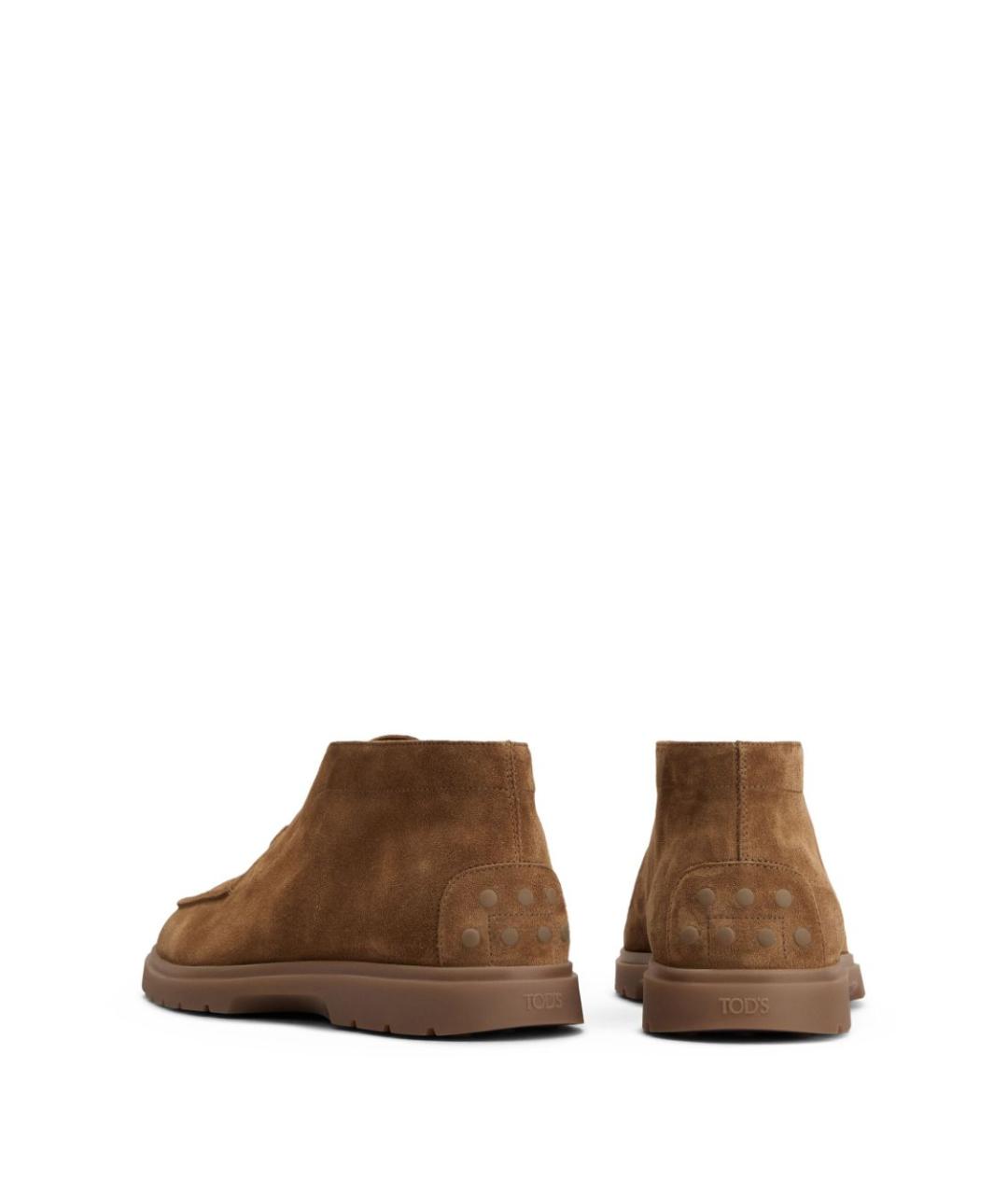 TOD'S Коричневые замшевые низкие ботинки, фото 2
