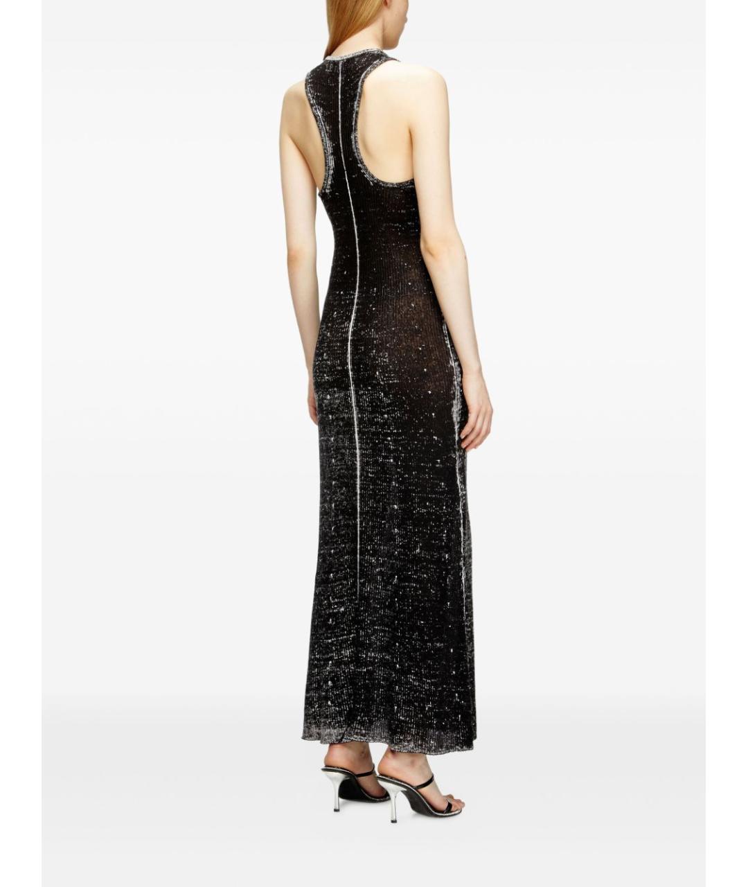 DIESEL Черное льняное вечернее платье, фото 4