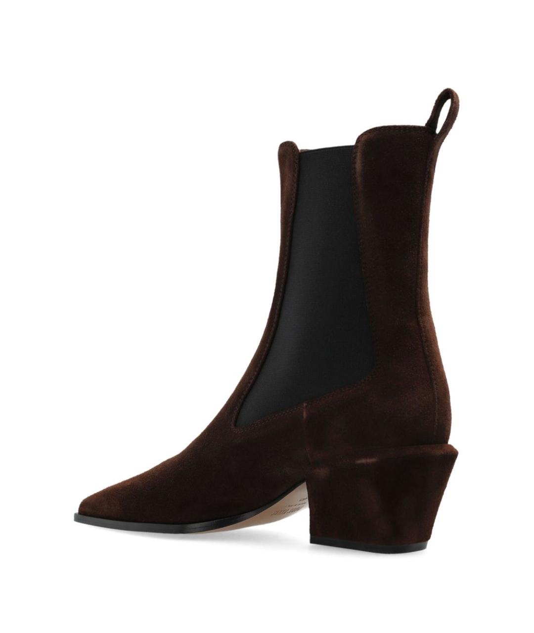 PARIS TEXAS Коричневые кожаные ботинки, фото 5