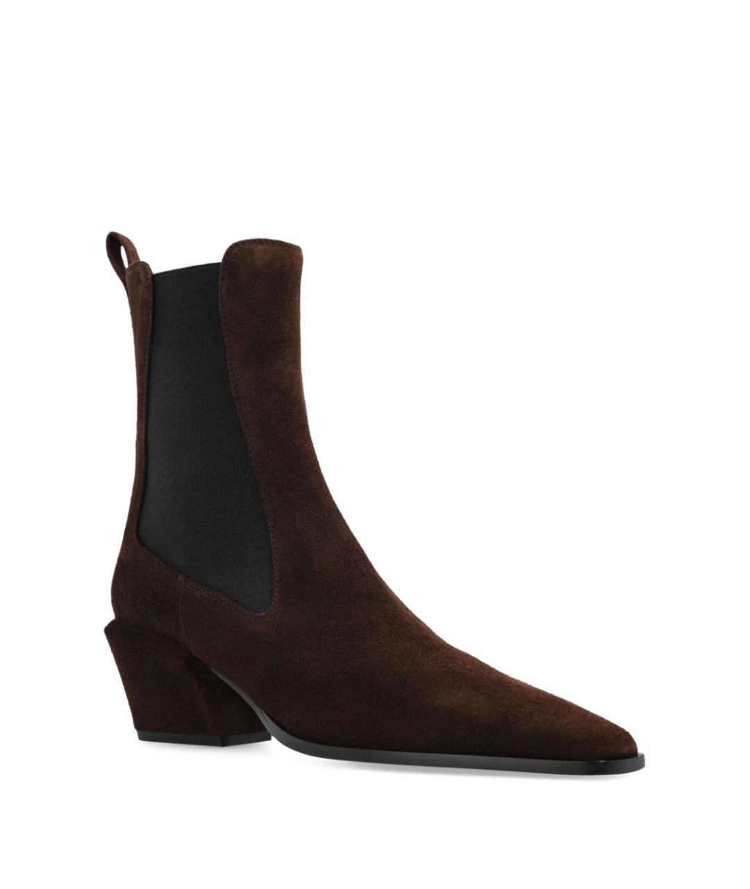 PARIS TEXAS Коричневые кожаные ботинки, фото 6