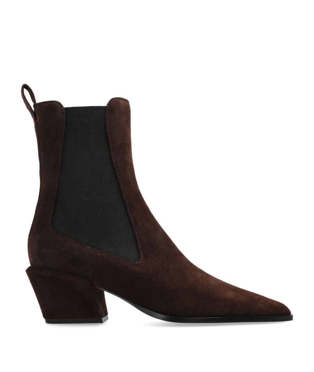 PARIS TEXAS Коричневые кожаные ботинки, фото 1