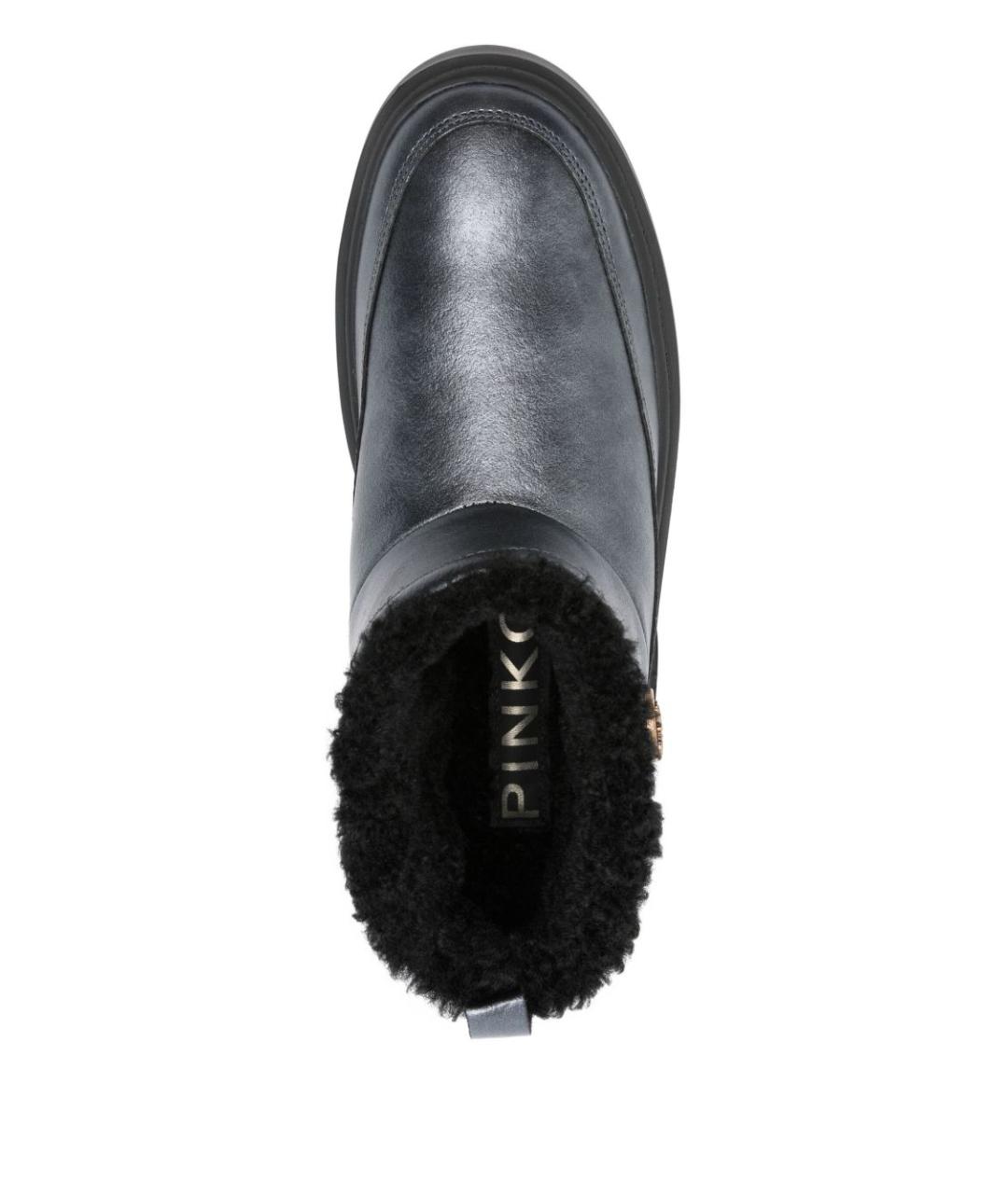 PINKO Черные кожаные ботинки, фото 2