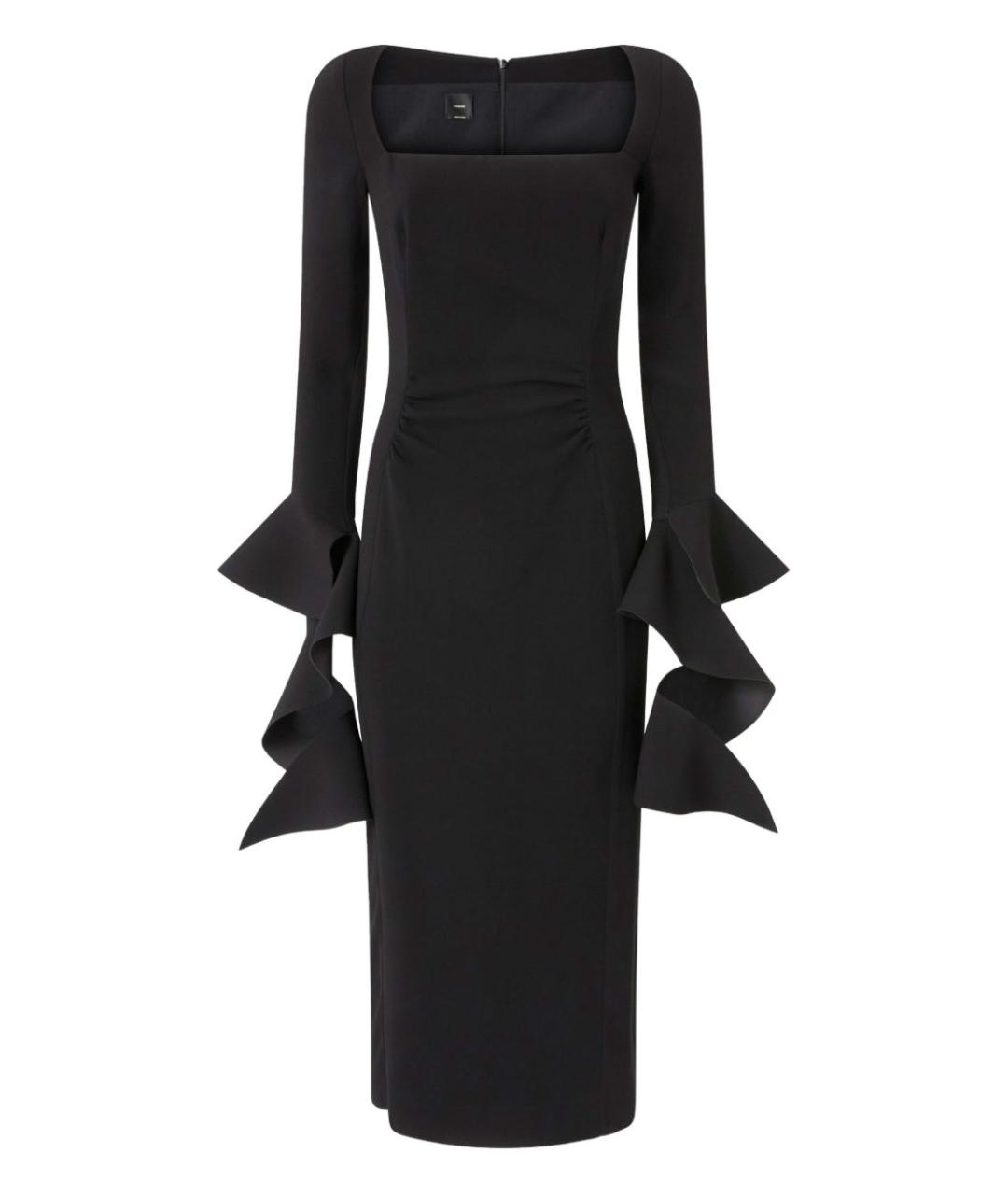 PINKO Черное вискозное коктейльное платье, фото 1