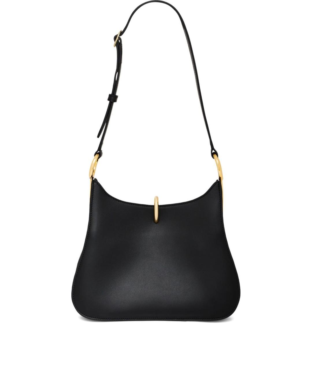 PACO RABANNE Черная кожаная сумка через плечо, фото 1