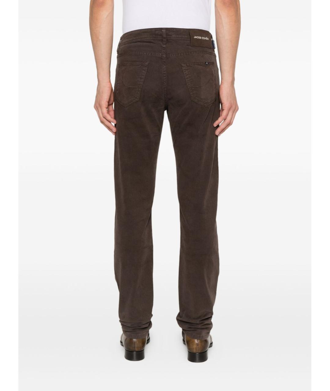 JACOB COHEN Коричневые хлопковые повседневные брюки, фото 3