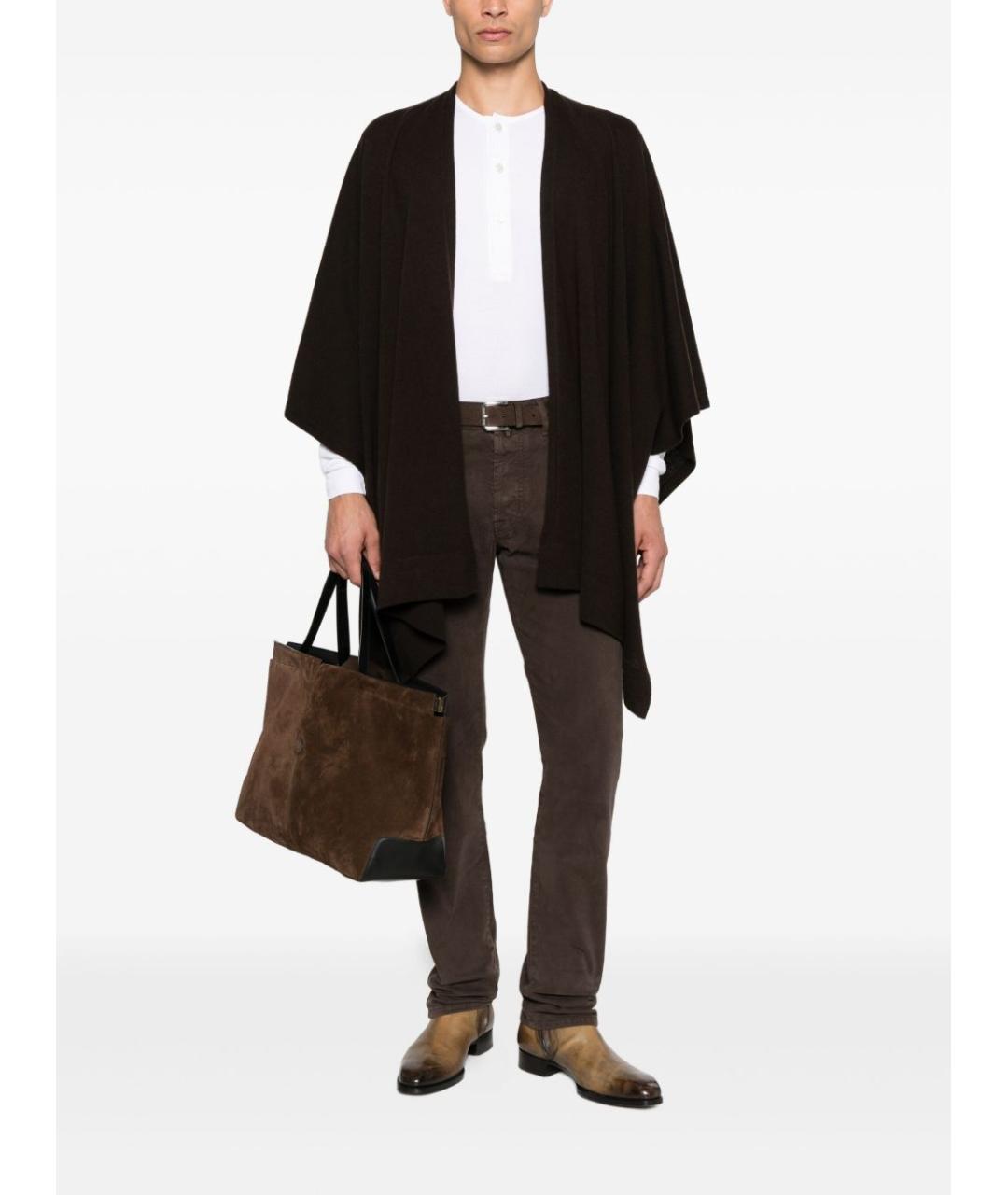 JACOB COHEN Коричневые хлопковые повседневные брюки, фото 2