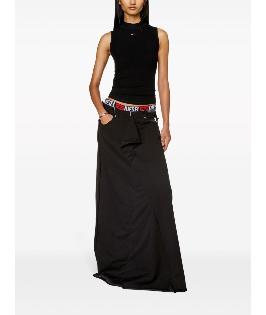 DIESEL Черная вискозная майка, фото 5