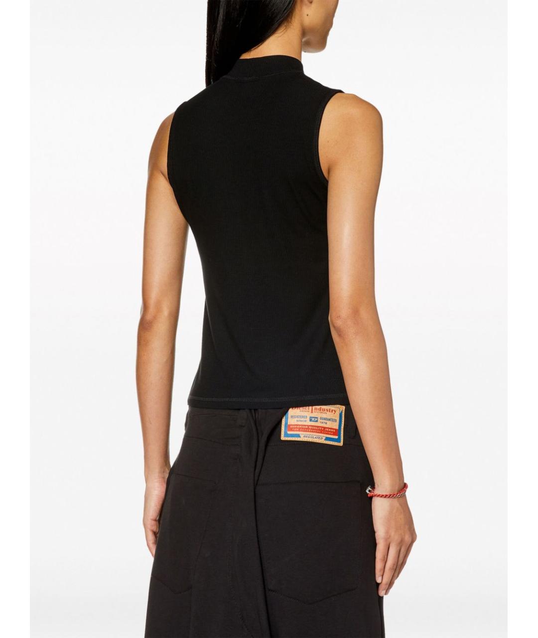 DIESEL Черная вискозная майка, фото 3