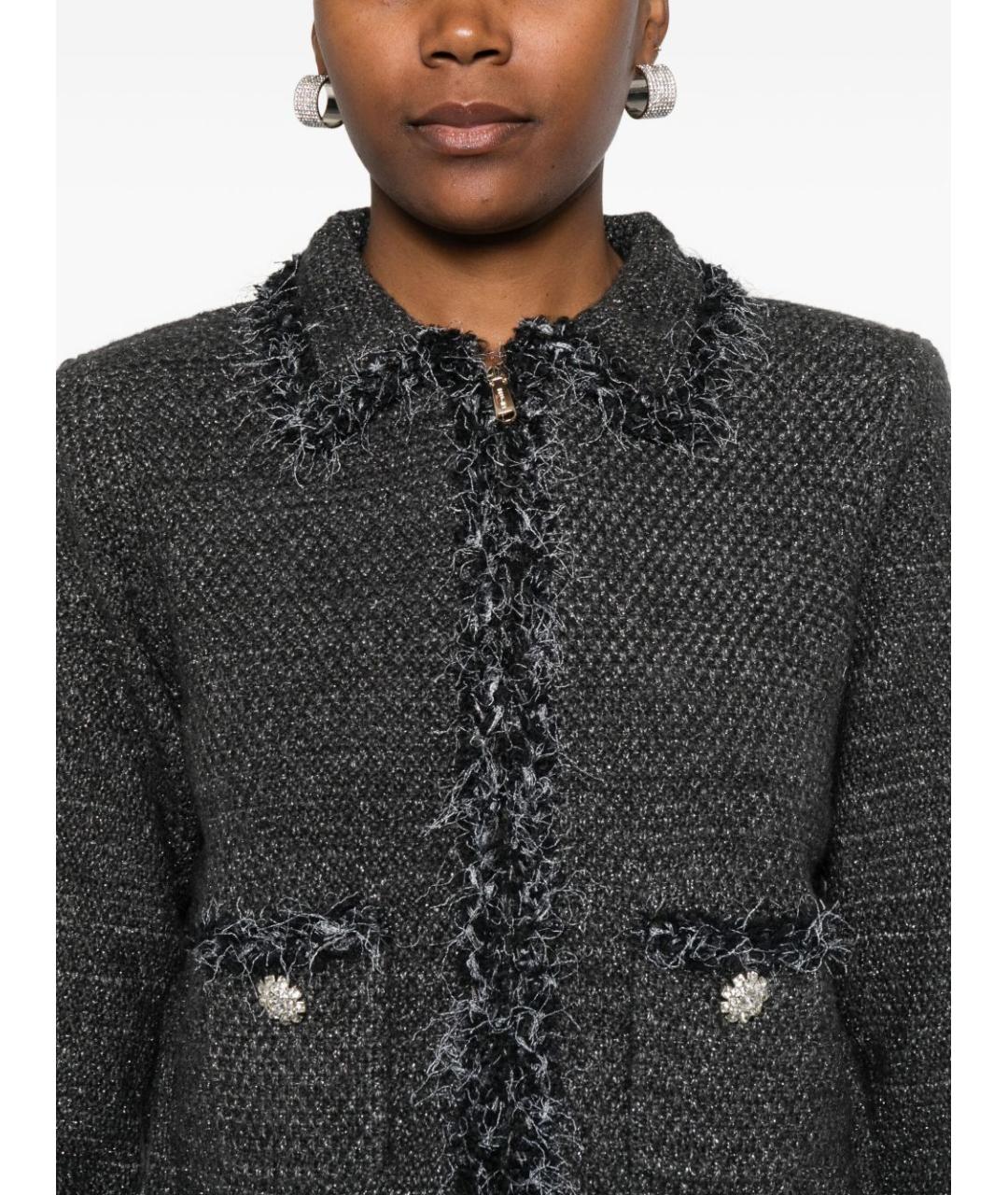 BLUGIRL Серый твидовый жакет/пиджак, фото 4