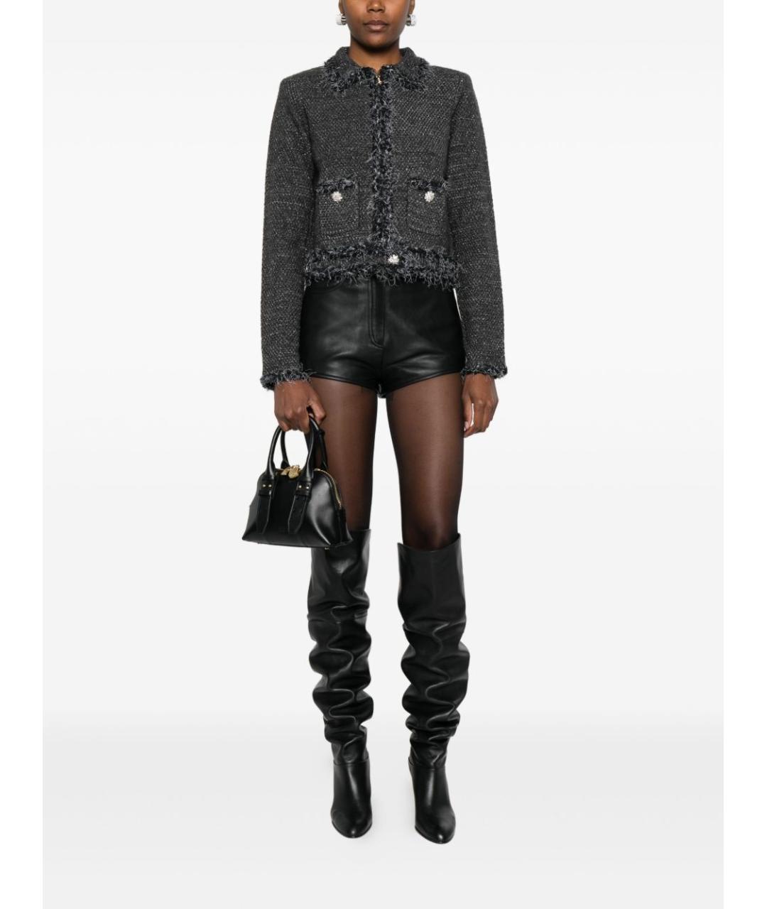 BLUGIRL Серый твидовый жакет/пиджак, фото 5