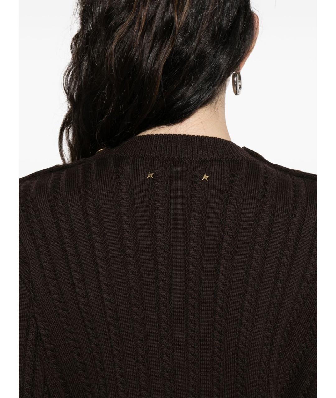 GOLDEN GOOSE DELUXE BRAND Коричневый шерстяной джемпер / свитер, фото 4