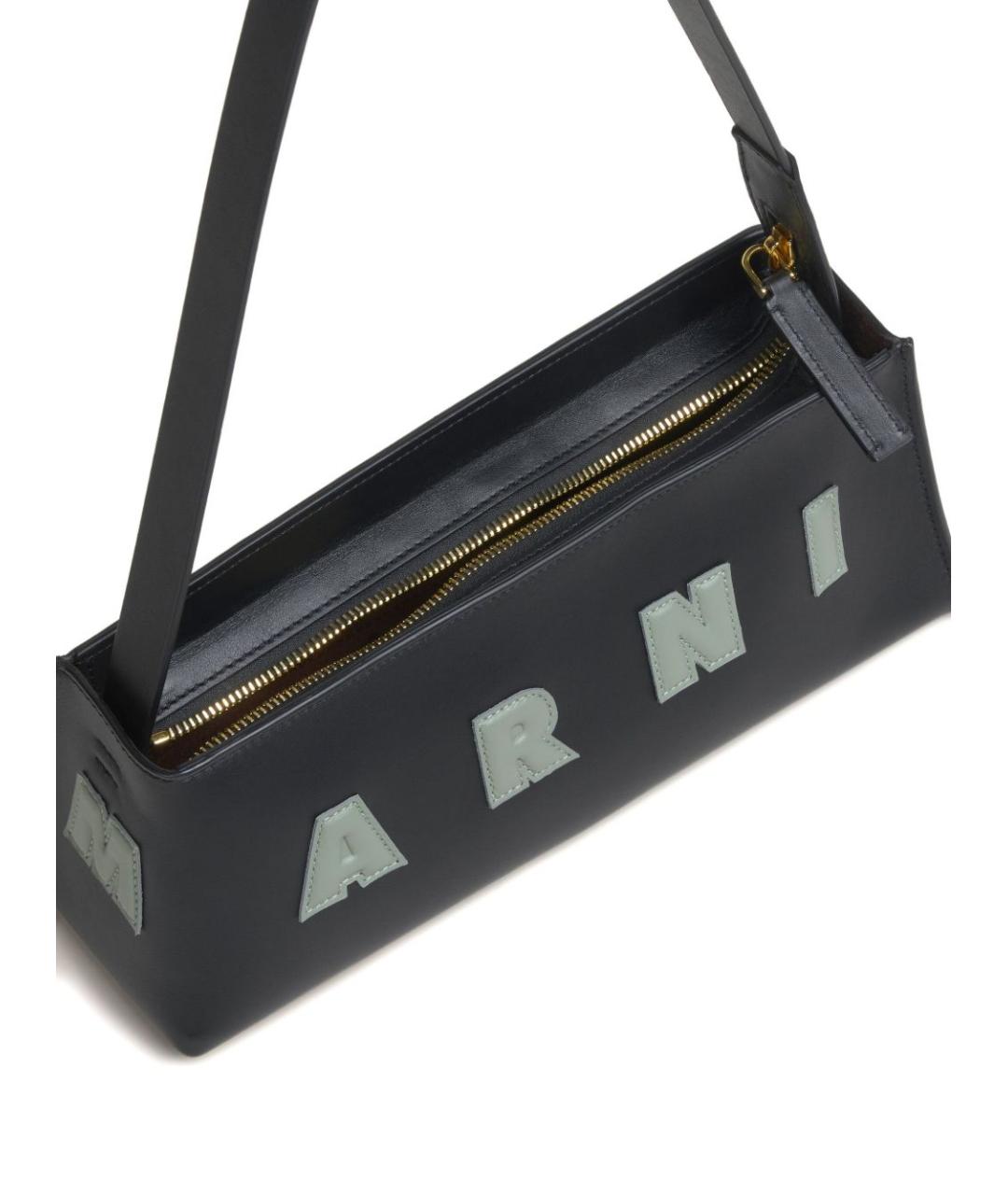 MARNI Черная кожаная сумка через плечо, фото 4