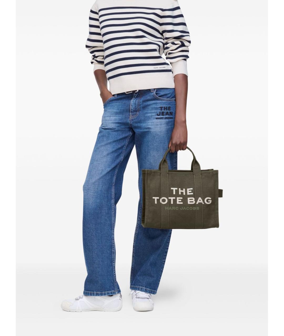 MARC JACOBS Зеленая хлопковая сумка тоут, фото 2