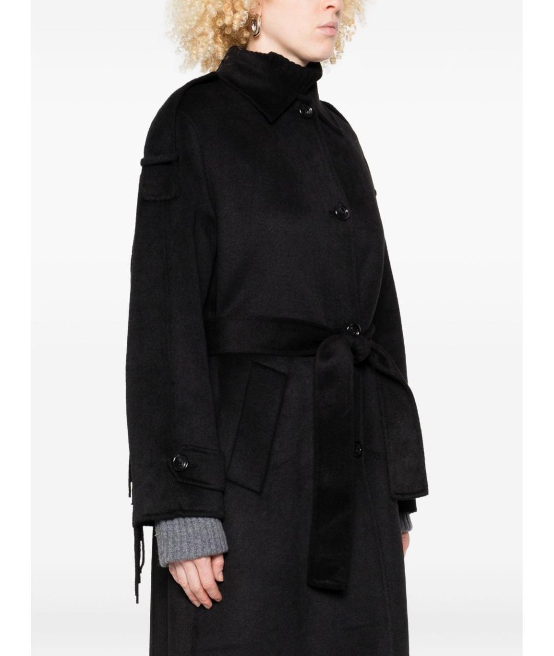 LIU JO Черное шерстяное пальто, фото 4
