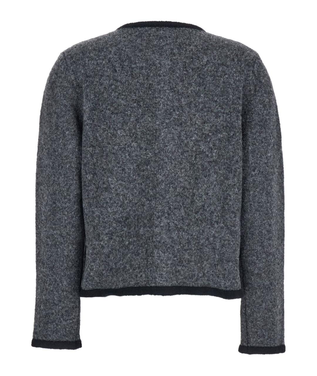 SEMICOUTURE Серый шерстяной джемпер / свитер, фото 2
