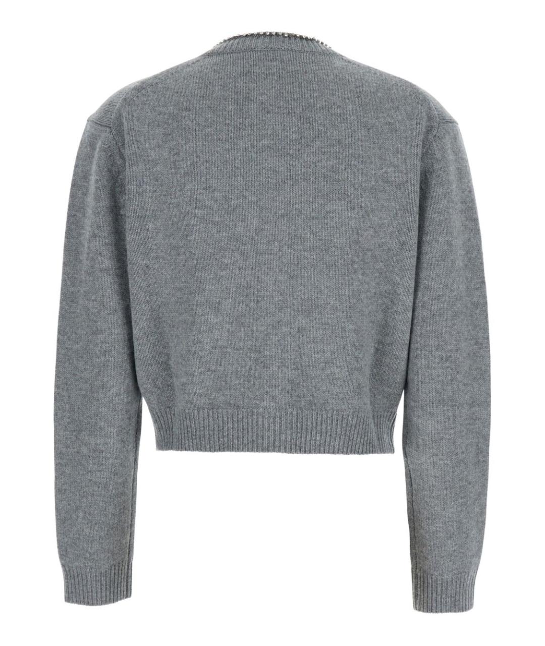 SEMICOUTURE Серый шерстяной джемпер / свитер, фото 3