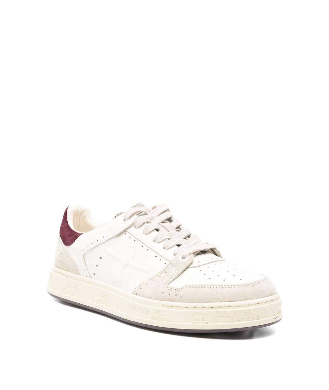 PREMIATA Белые кожаные низкие кроссовки / кеды, фото 3