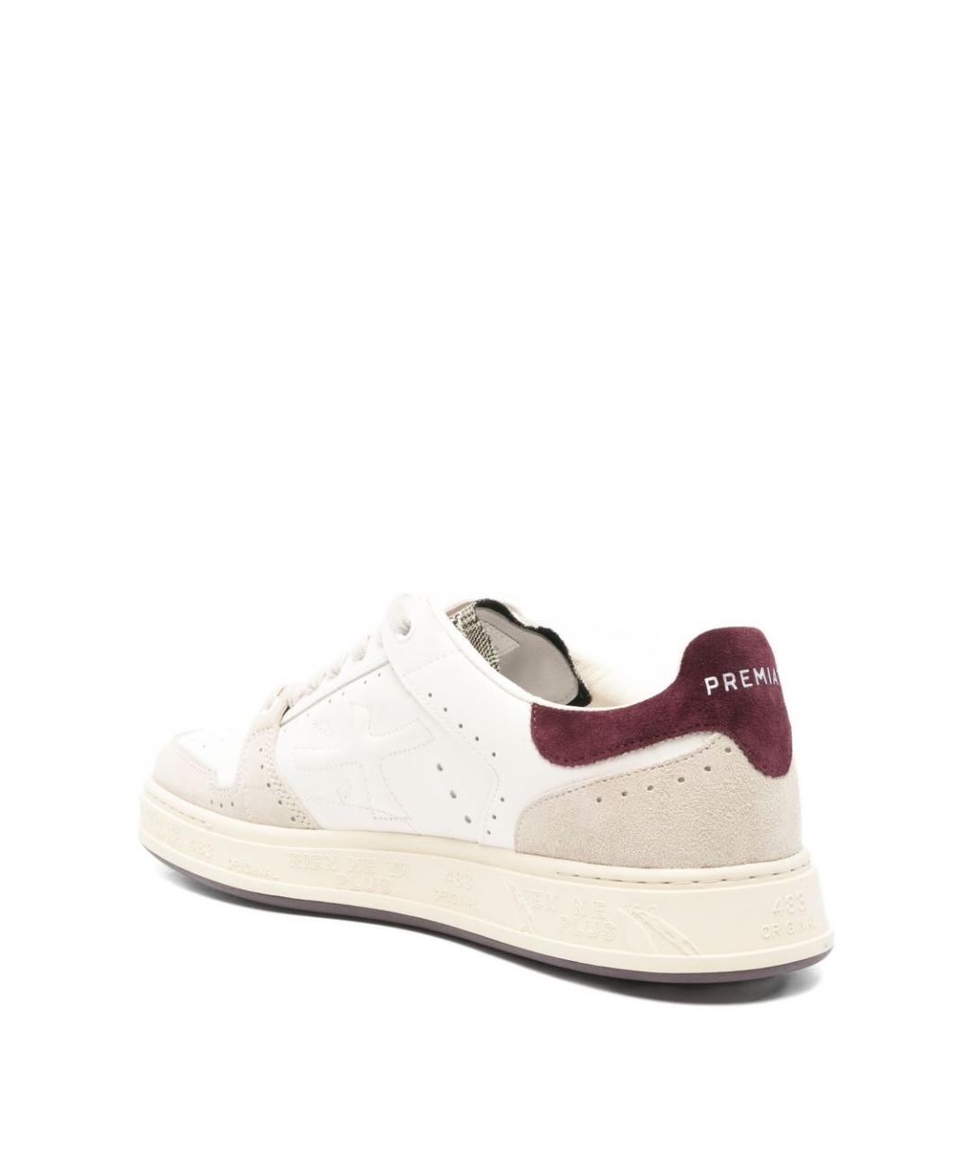 PREMIATA Белые кожаные низкие кроссовки / кеды, фото 4