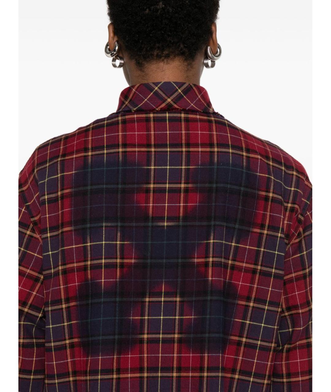 OFF-WHITE Бордовая хлопковая рубашка, фото 5