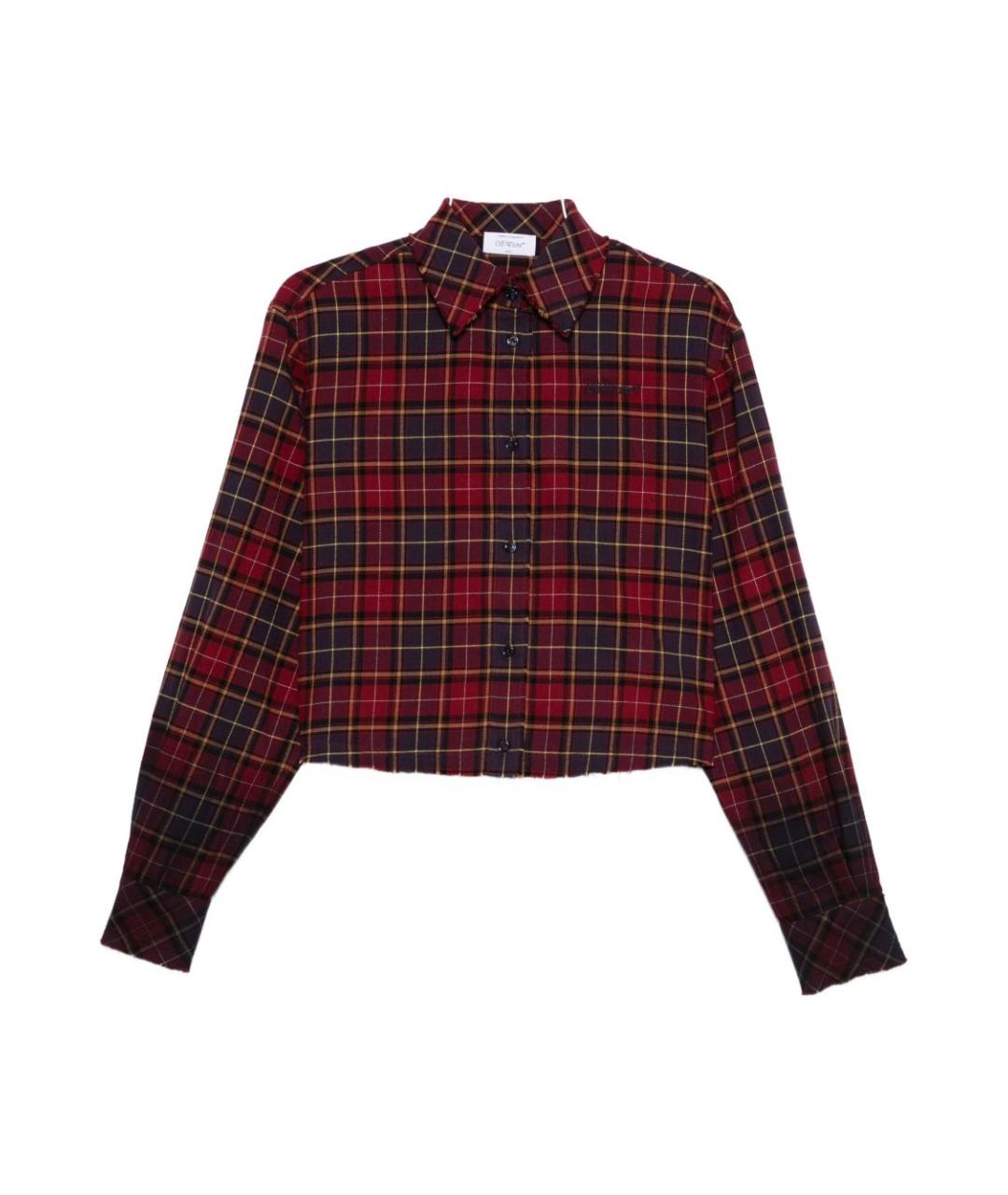 OFF-WHITE Бордовая хлопковая рубашка, фото 1