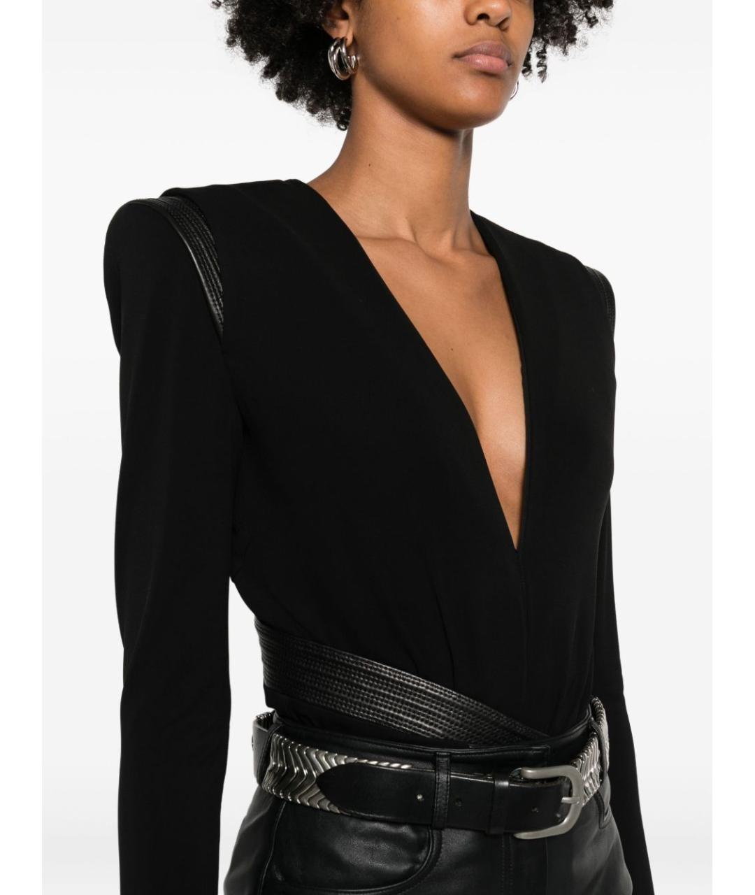 VERSACE Черная вискозная блузы, фото 5