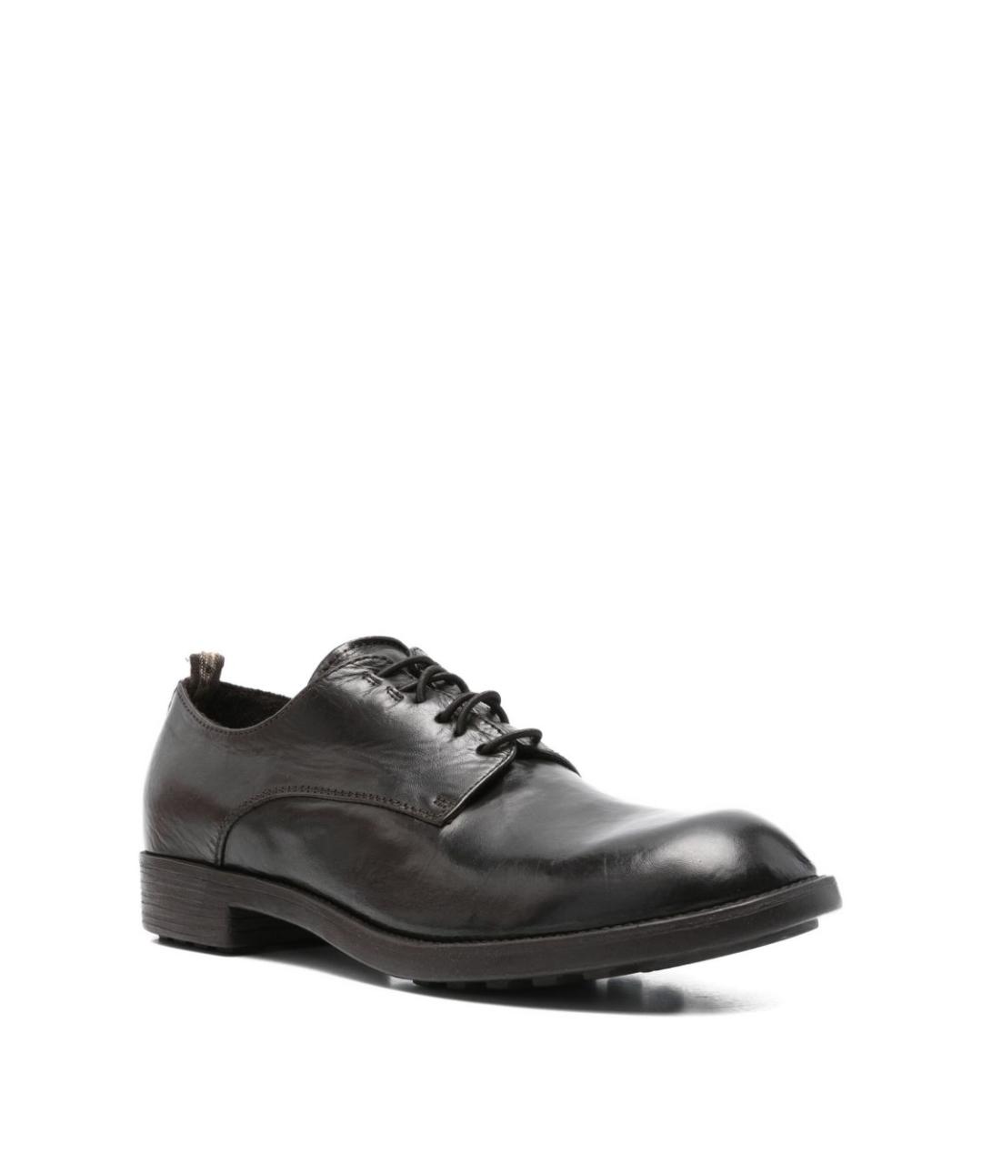 OFFICINE CREATIVE Черные кожаные туфли, фото 4