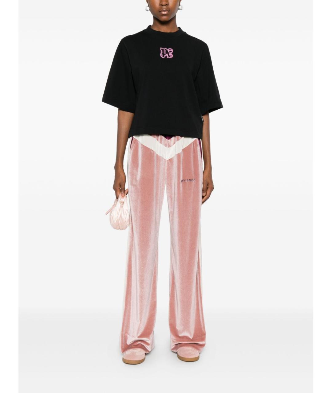 PALM ANGELS Черная хлопковая футболка, фото 4