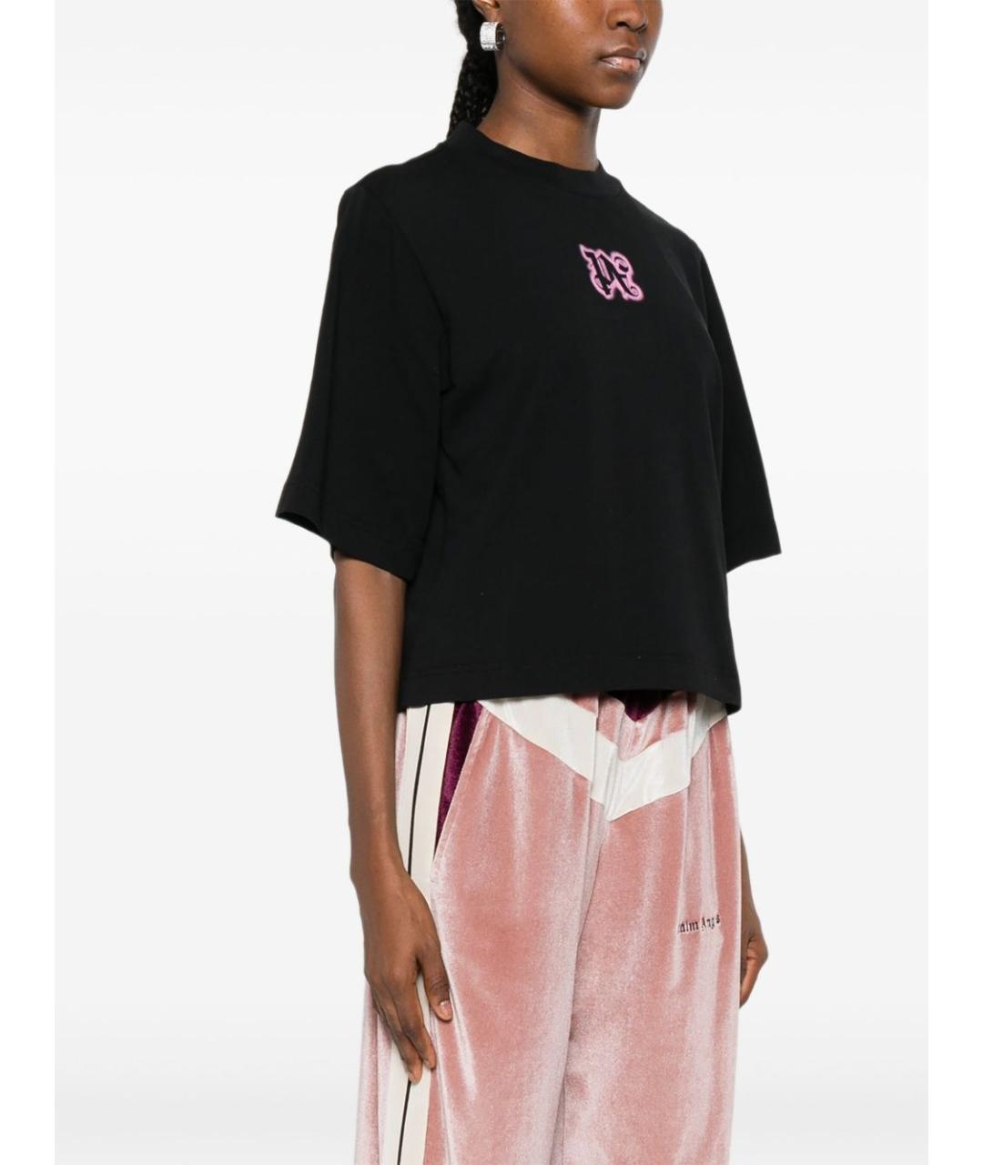 PALM ANGELS Черная хлопковая футболка, фото 5