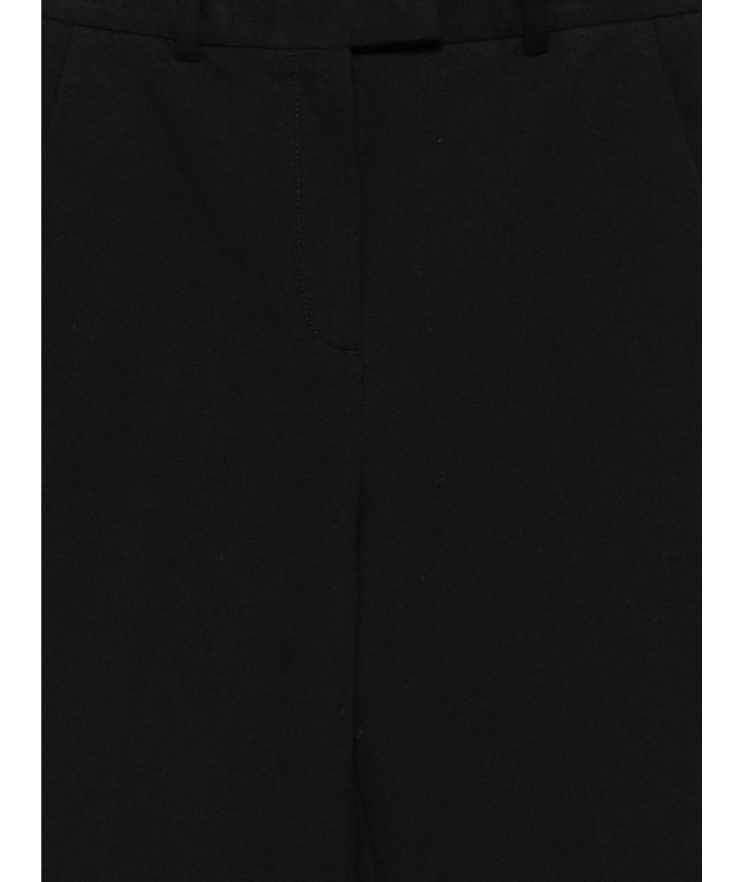 CIRCOLO 1901 Черные хлопковые прямые брюки, фото 2
