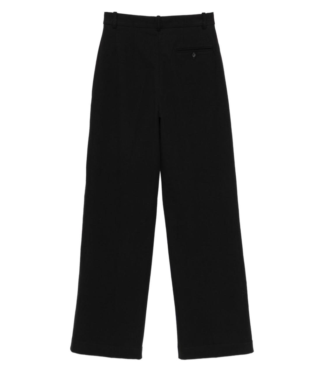 CIRCOLO 1901 Черные хлопковые прямые брюки, фото 3