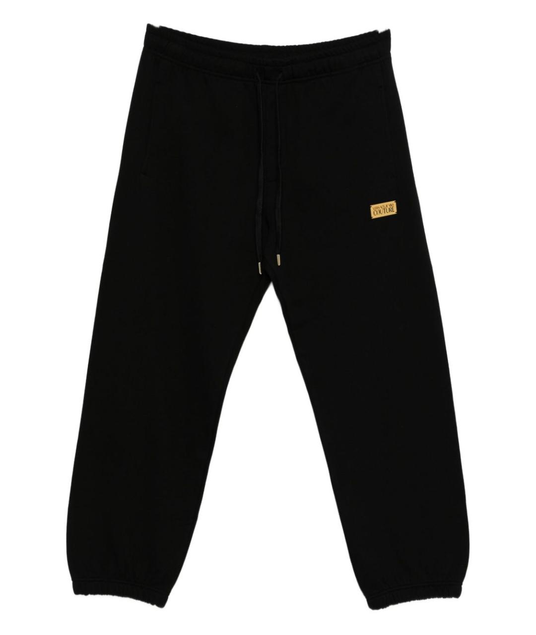 VERSACE JEANS COUTURE Черные хлопковые повседневные брюки, фото 1