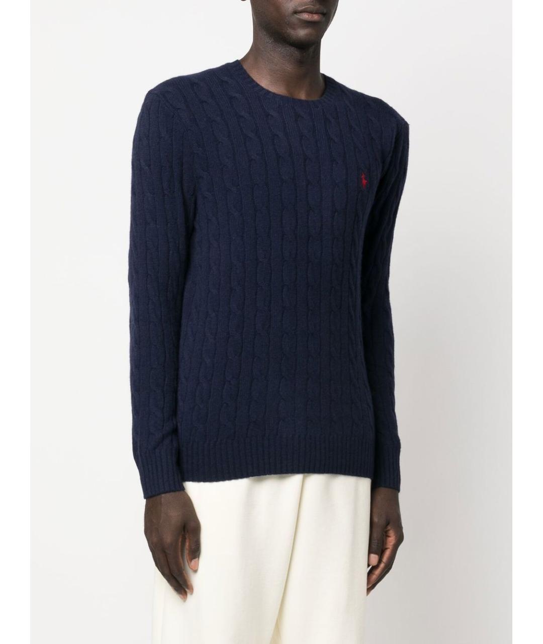 POLO RALPH LAUREN Синий шерстяной джемпер / свитер, фото 4