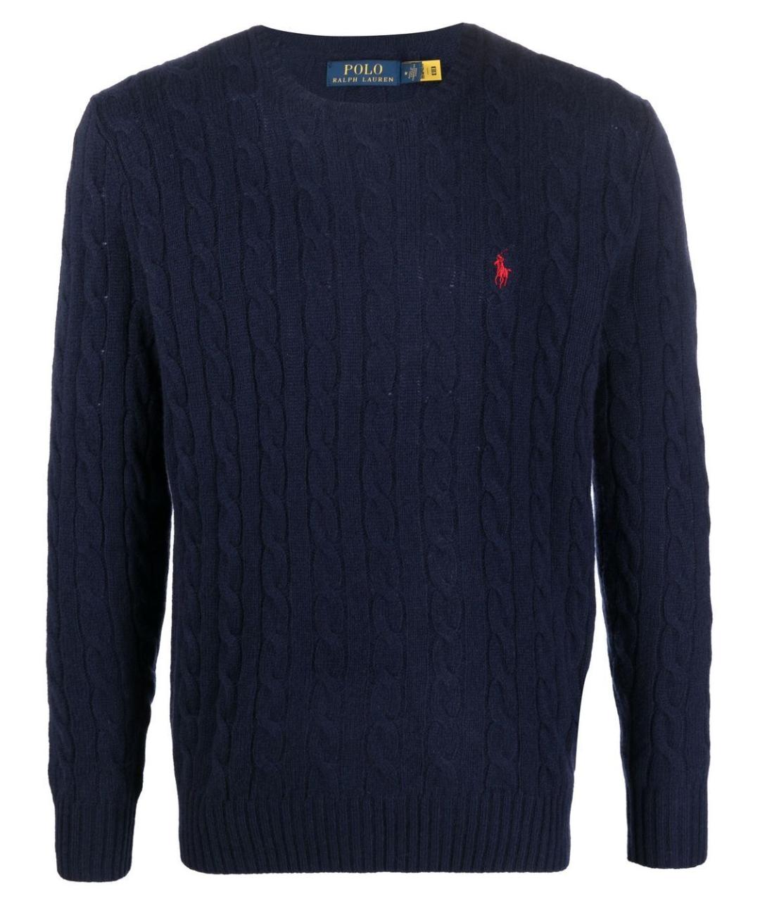 POLO RALPH LAUREN Синий шерстяной джемпер / свитер, фото 1