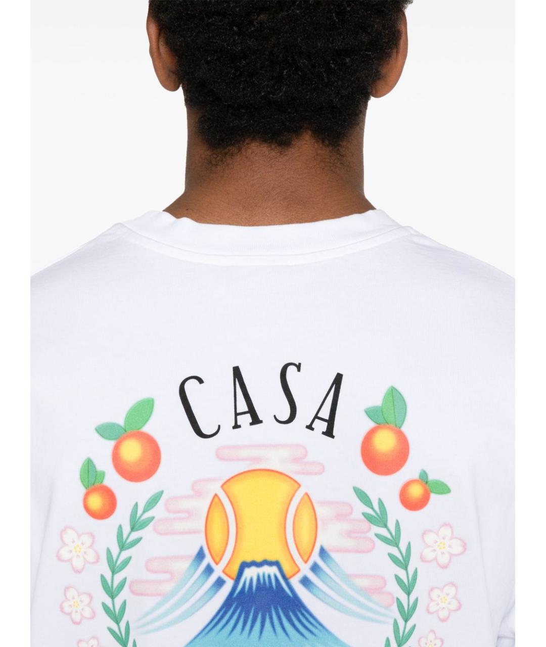CASABLANCA Белая хлопковая футболка, фото 2