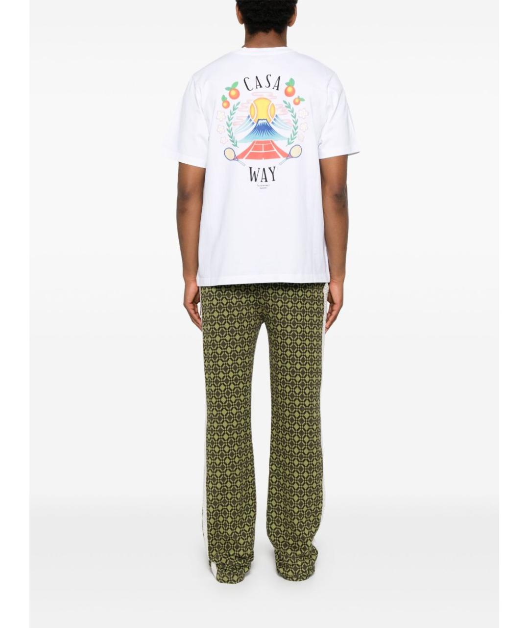 CASABLANCA Белая хлопковая футболка, фото 4