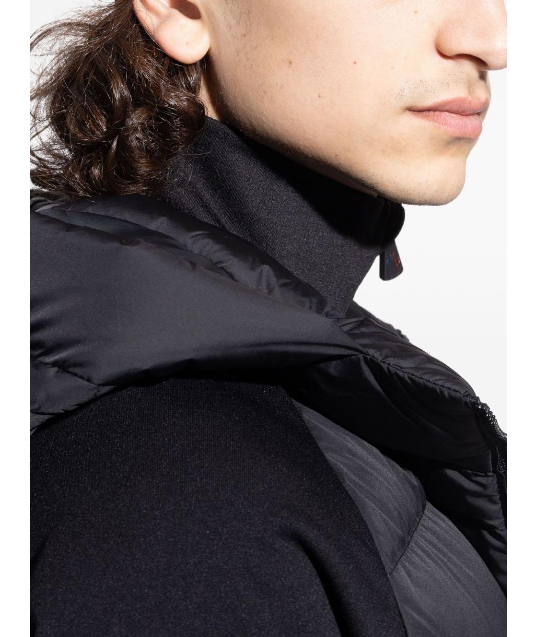 MONCLER GRENOBLE Черная шерстяная шапка, фото 2