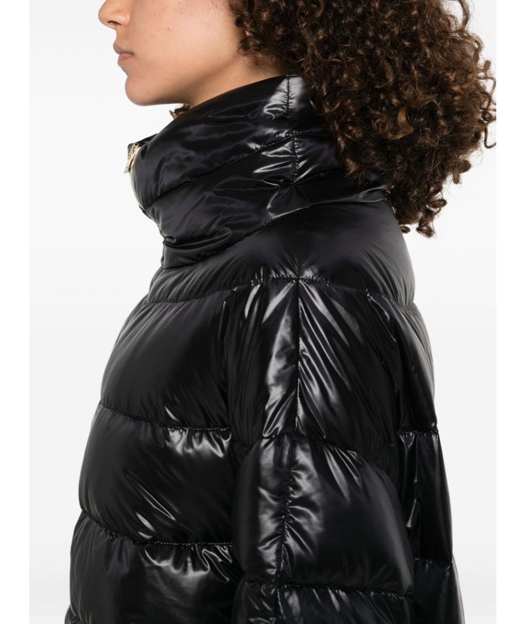 HERNO Черный полиамидовый пуховик, фото 3
