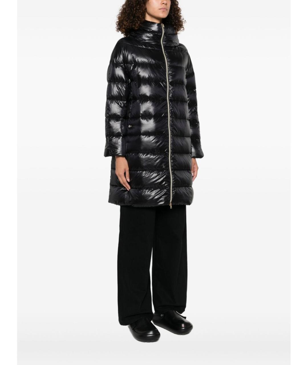 HERNO Черный полиамидовый пуховик, фото 2