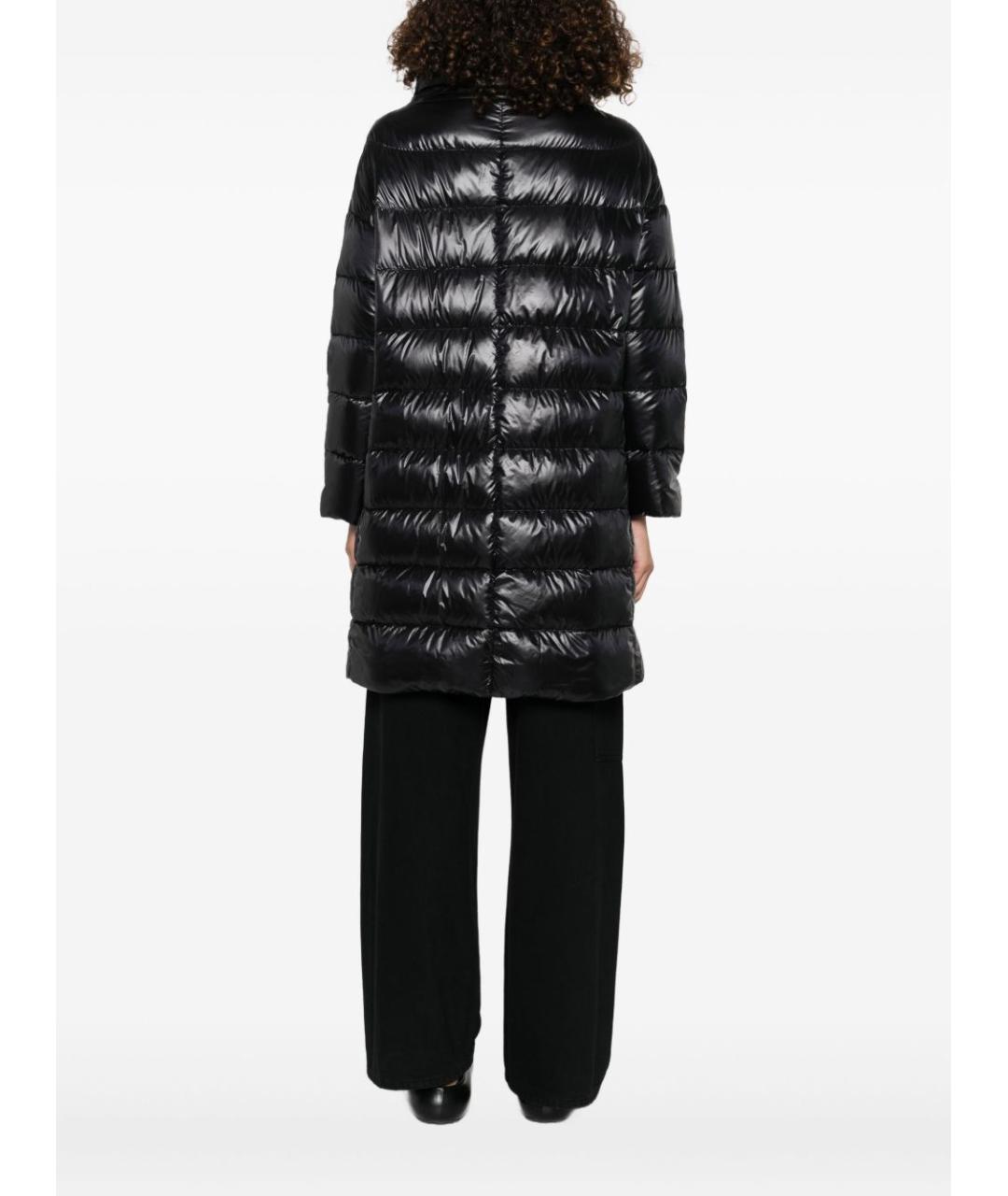 HERNO Черный полиамидовый пуховик, фото 5