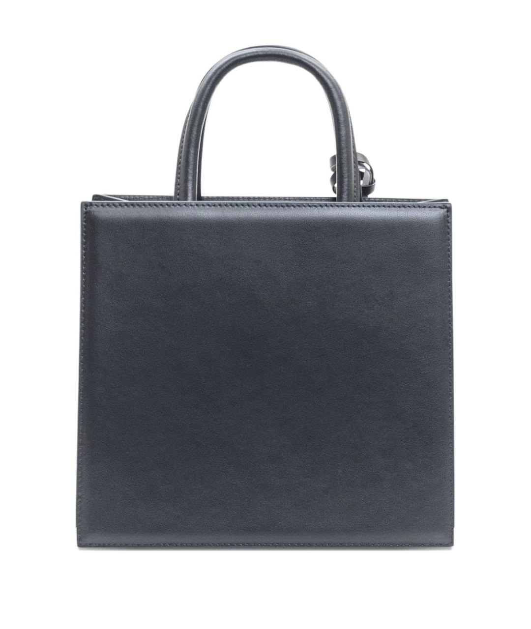 MC2 SAINT BARTH Черная кожаная сумка тоут, фото 4