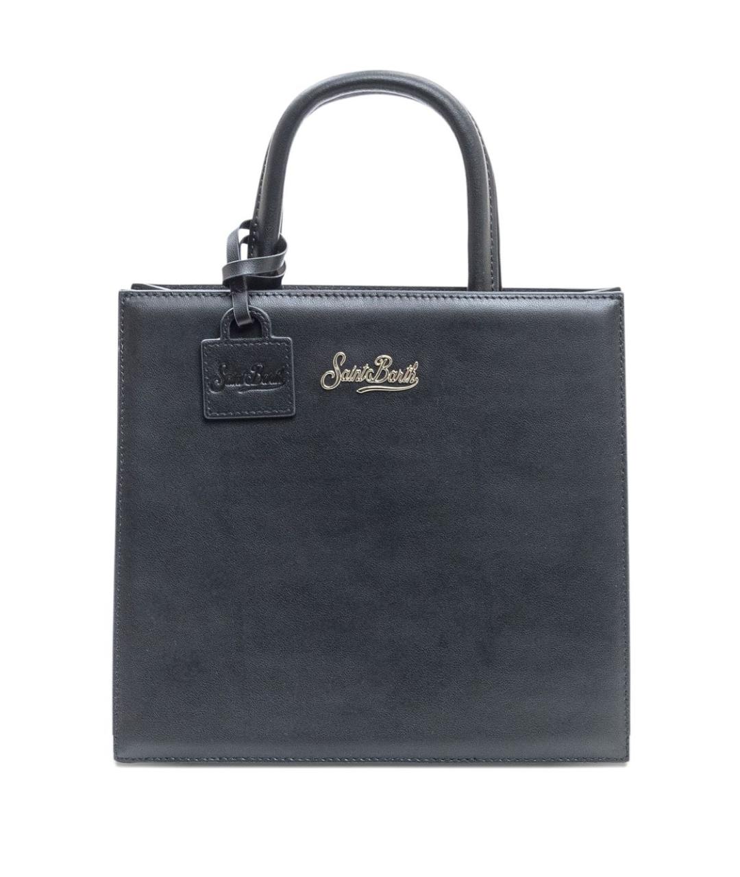 MC2 SAINT BARTH Черная кожаная сумка тоут, фото 1