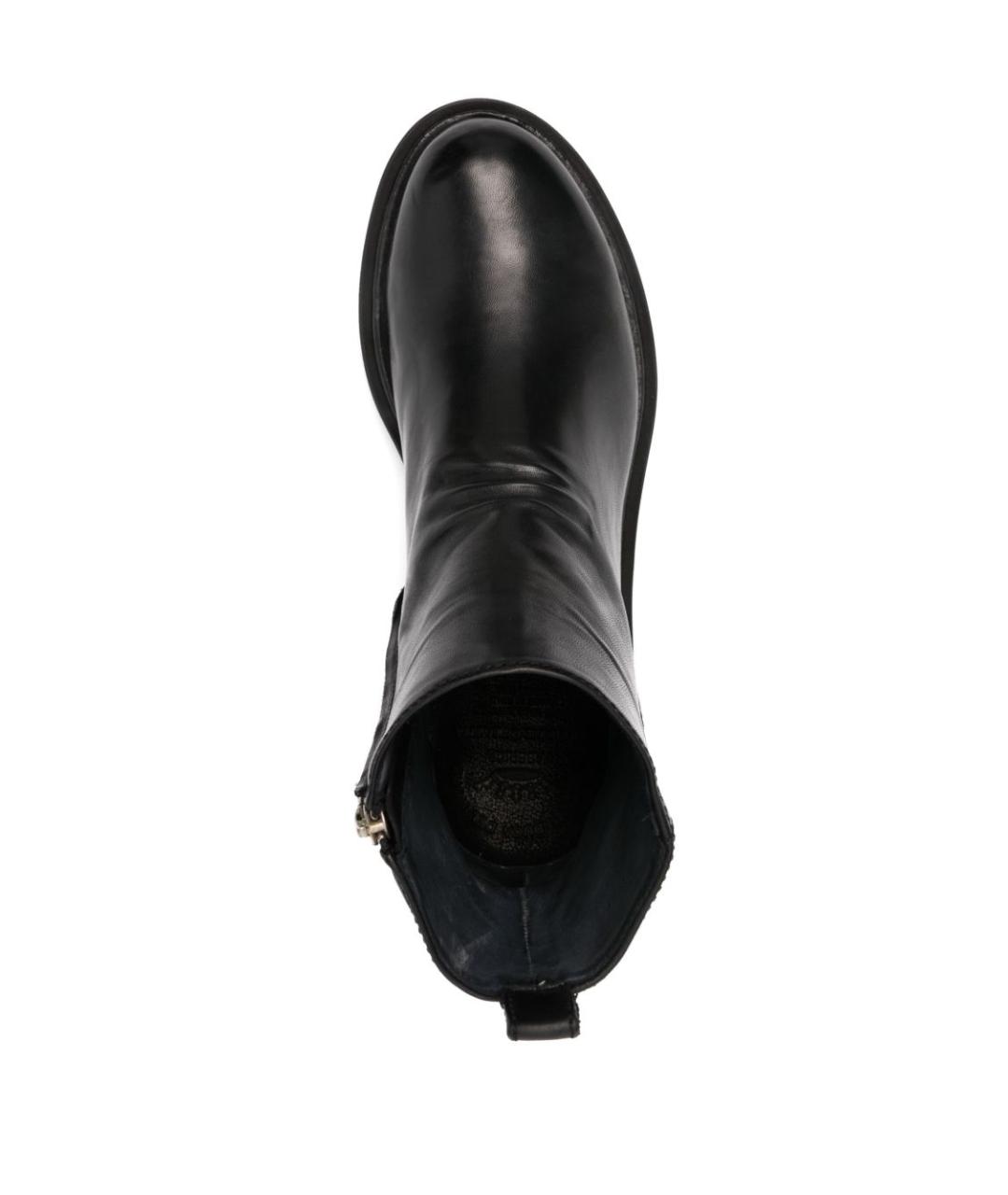 OFFICINE CREATIVE Черные кожаные высокие ботинки, фото 3