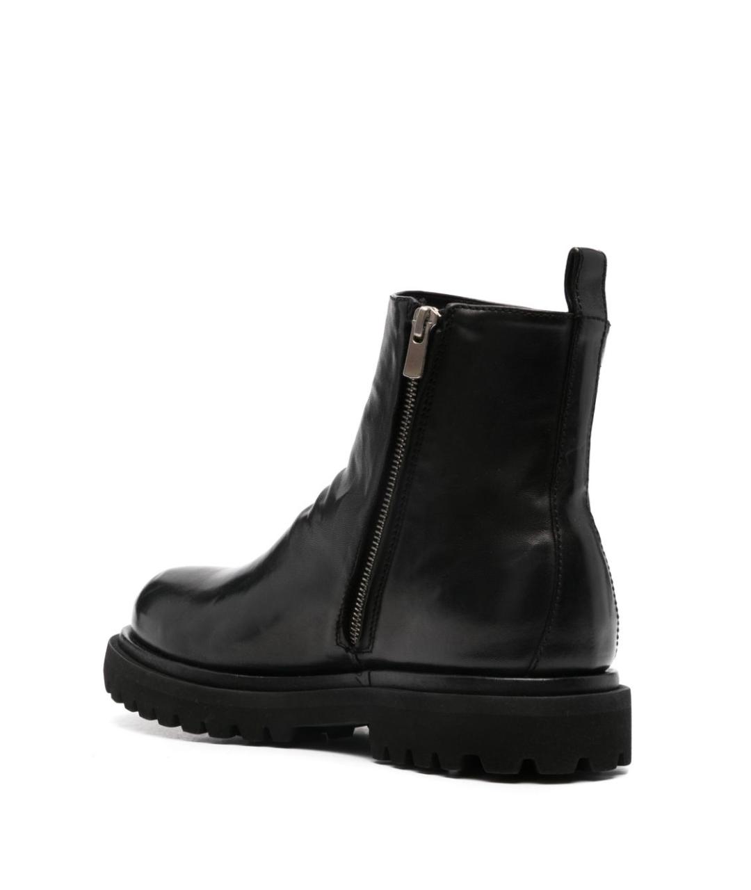 OFFICINE CREATIVE Черные кожаные высокие ботинки, фото 4