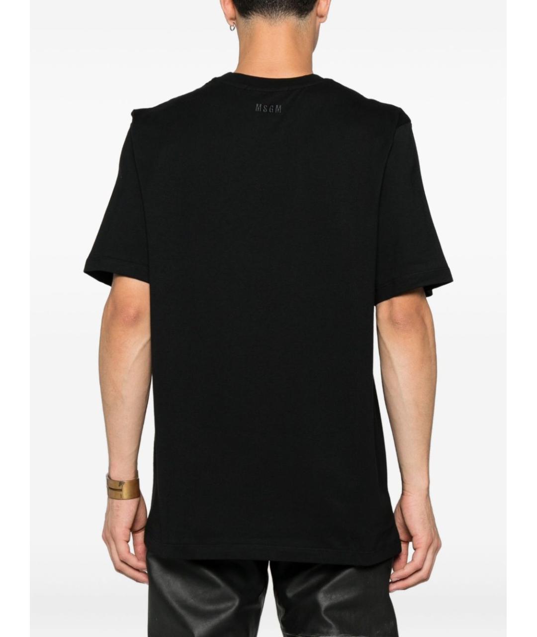 MSGM Черная хлопковая футболка, фото 2